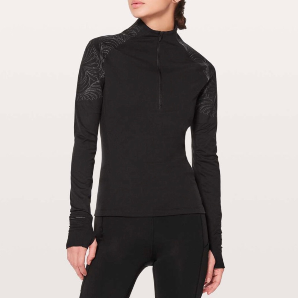 Lululemon Fleece Half Zip Black Size 2